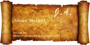Jónás Abigél névjegykártya