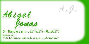 abigel jonas business card